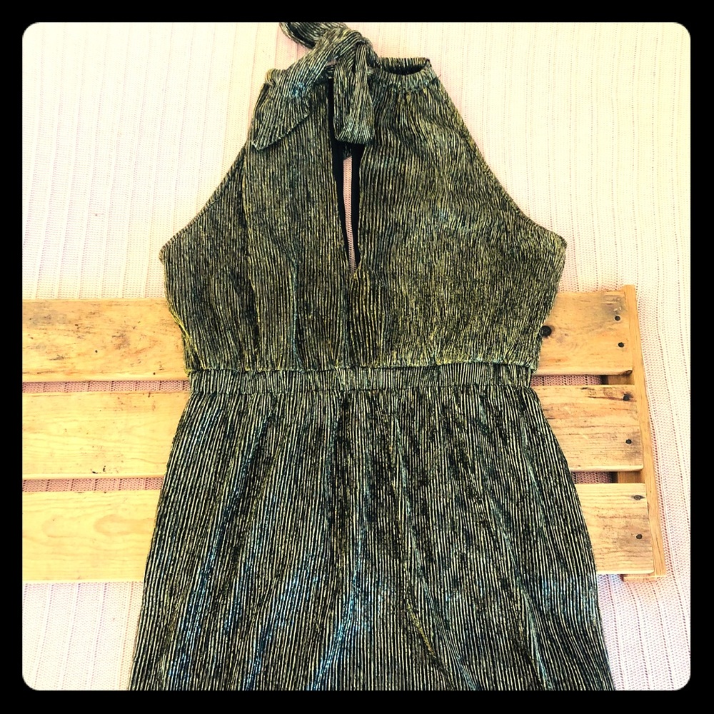 Metallic Gold Retro Dress